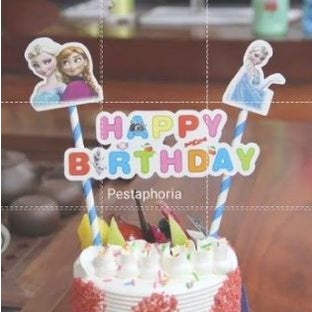 Cake Topper / Topper Kue HBD / Happy Birthday Karakter / Kartun
