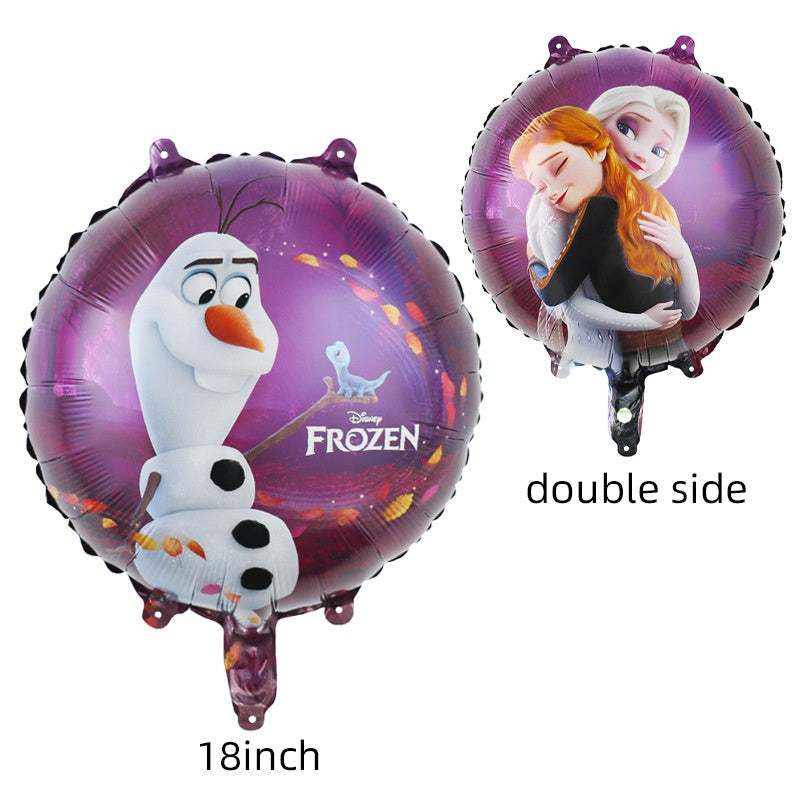 Balon Foil Frozen II / 2 Bulat Elsa Anna Lead with Courage / Believe in the Journey Size 45 cm