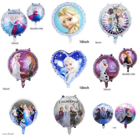 Balon Foil Frozen II / 2 Bulat Elsa Anna Lead with Courage / Believe in the Journey Size 45 cm