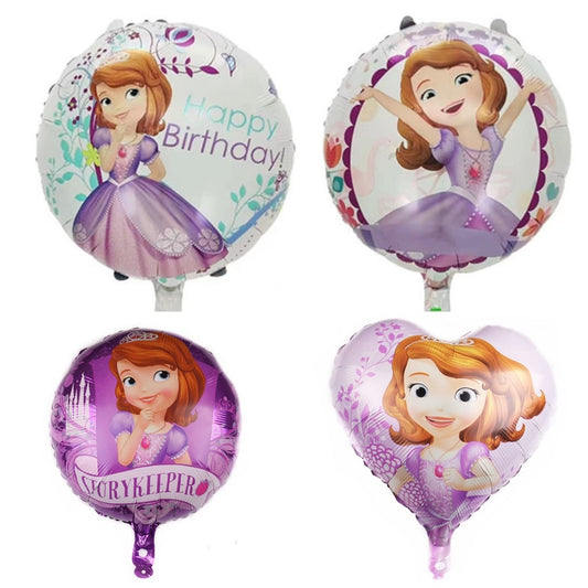 Balon Foil Sofia Hati / Bulat Size 45 cm