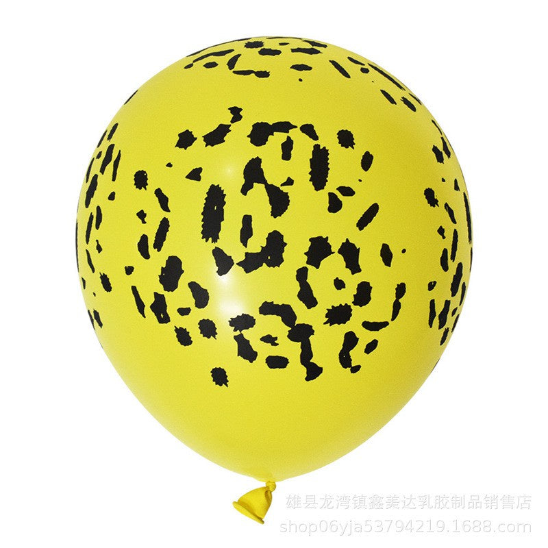 Balon Latex Satuan / Lateks Size 12 inch Motif Animal Print / Pattern