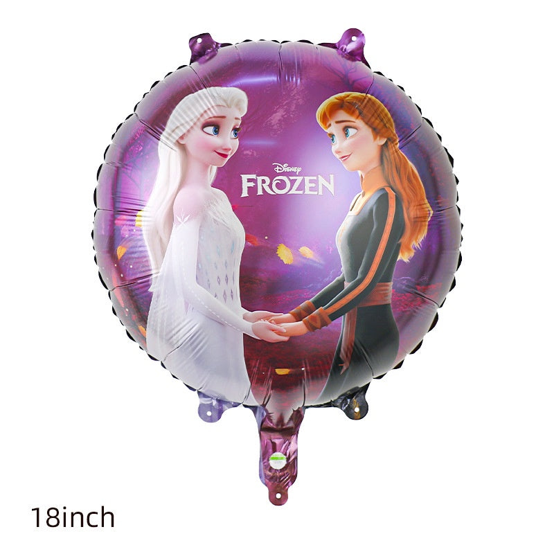 Balon Foil Frozen II / 2 Bulat Elsa Anna Lead with Courage / Believe in the Journey Size 45 cm