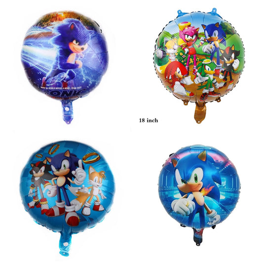 Balon Foil Bulat Sonic The Hedgehog Size 45 cm
