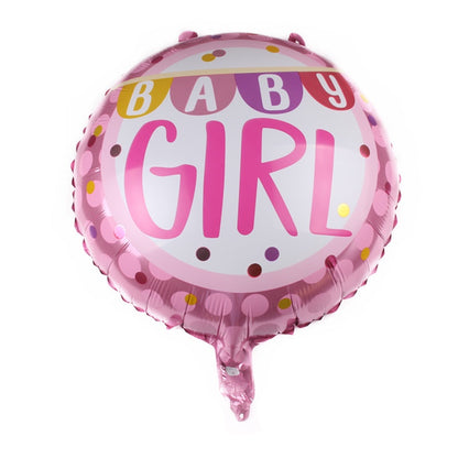 Balon Foil Bulat Baby Boy / Baby Girl Banner Size 45 cm