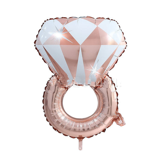 Balon Foil Lover Large Diamond Ring Rose Gold Size 72 cm