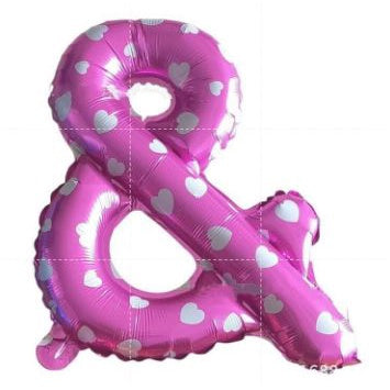 Balon Foil Tanda Baca "&" Ampersand / "#" Hashtag / "!" Tanda Seru  Size 40 cm