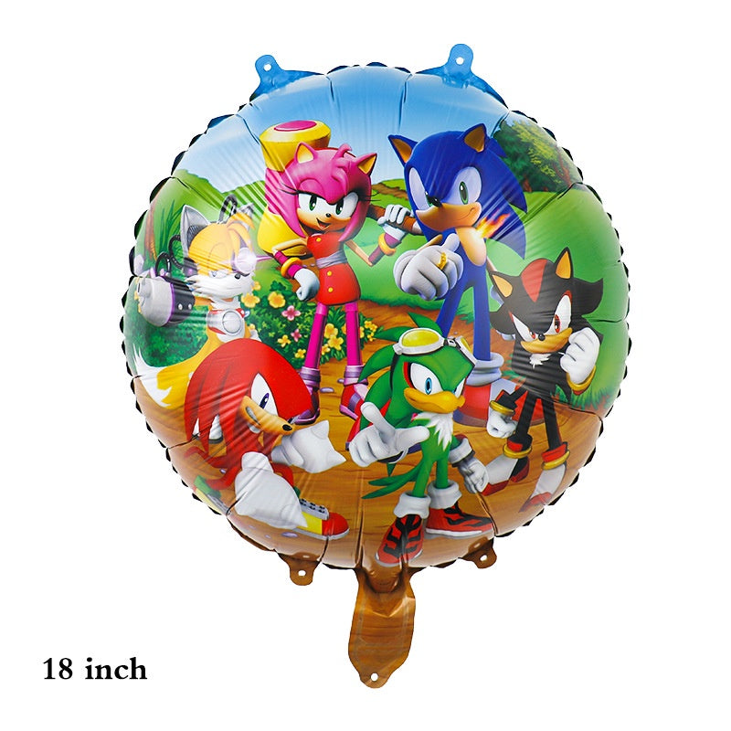 Balon Foil Bulat Sonic The Hedgehog Size 45 cm