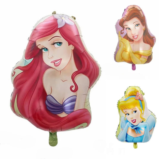 Balon Foil Half Body Princess Belle, Cinderella, Ariel Jumbo