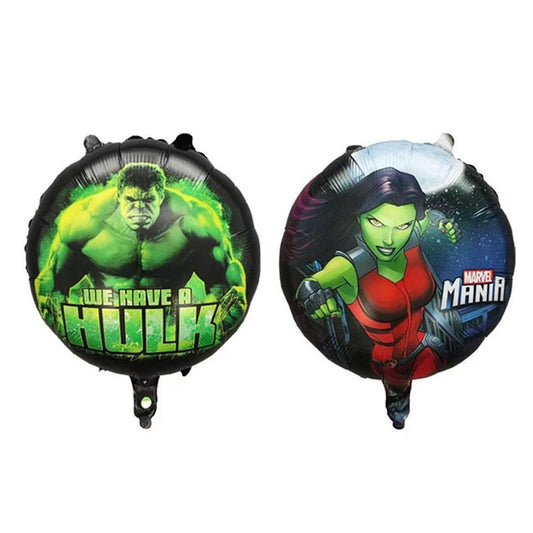 Balon Foil Bulat Hulk / She Hulk Double Side Size 45 cm