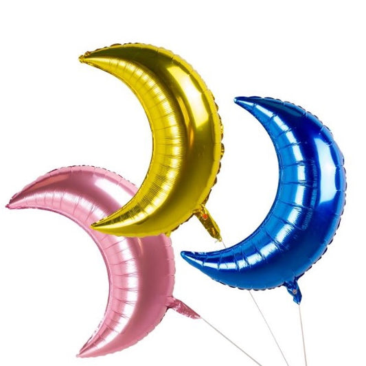 Balon Foil Crescent Moon / Bulan Sabit Size 20 inch / 50 cm