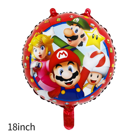 Balon Foil Bulat Super Mario & Friends Size 45 cm