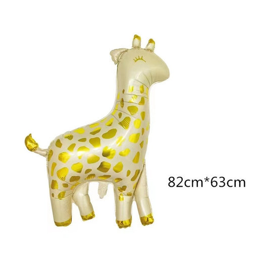 Balon Foil Jerapah / Giraffe Cream Gold Jumbo Size 82 cm
