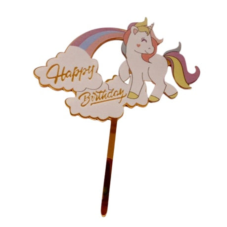 Cake Topper Acrylic / Akrilik Happy Birthday Ariel The Mermaid