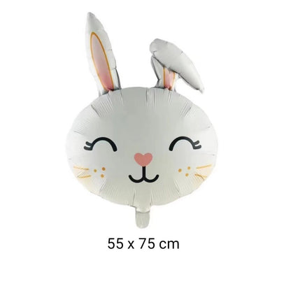 Balon Foil Sitting Bunny, Bunny Head, Floppy Eared Bunny/ Kelinci/Rabbit