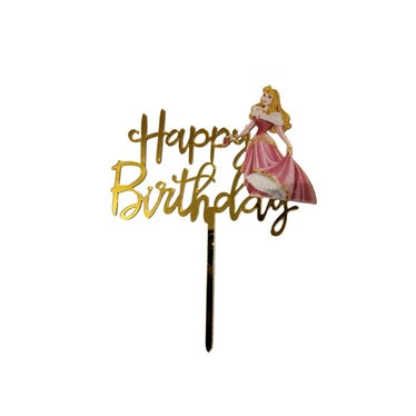 Cake Topper Acrylic / Akrilik Happy Birthday Ariel The Mermaid